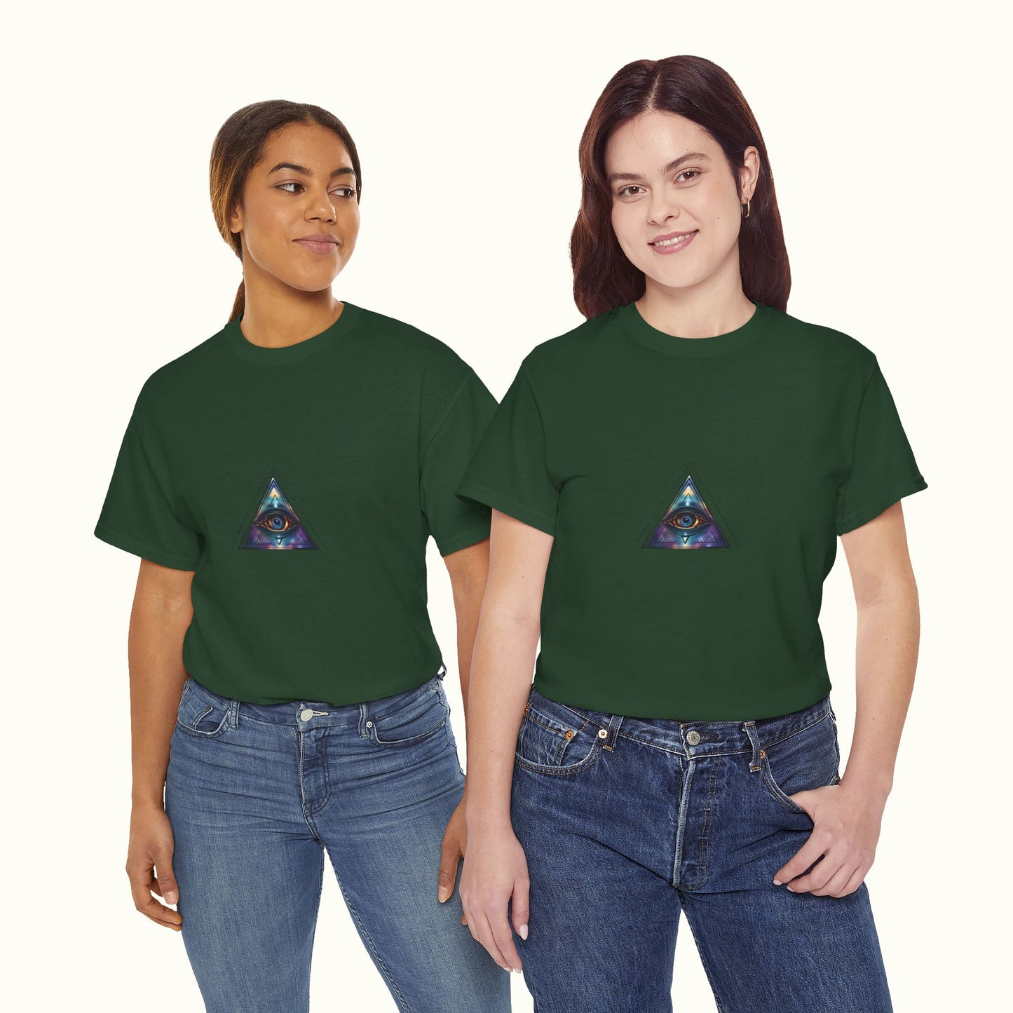 All-Seeing Eye Unisex Tee - Symbol of Omniscience and Trinity