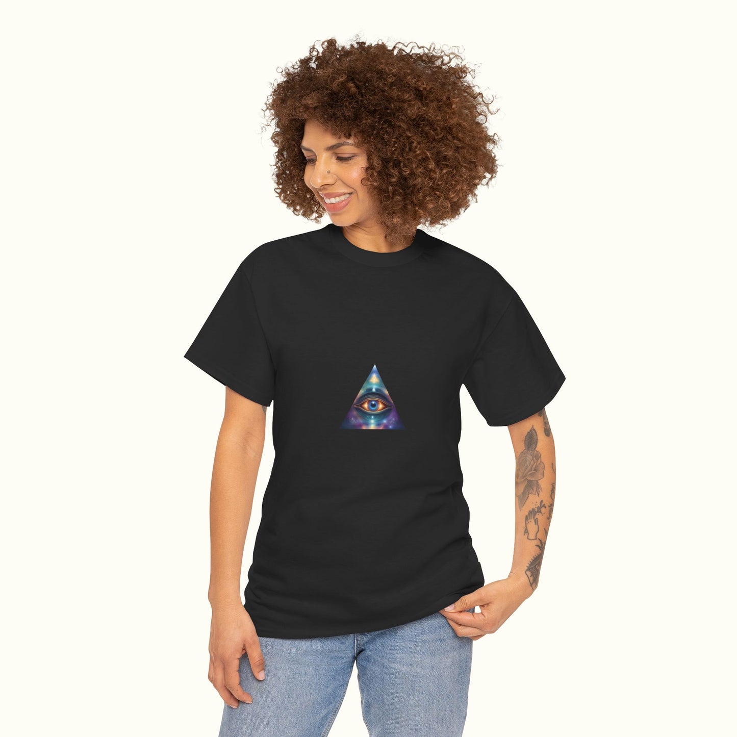 All-Seeing Eye Unisex Tee - Symbol of Omniscience and Trinity