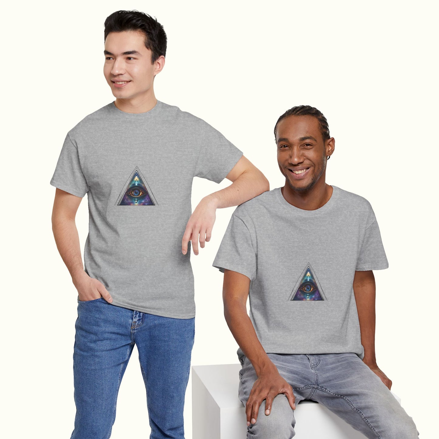 All-Seeing Eye Unisex Tee - Symbol of Omniscience and Trinity