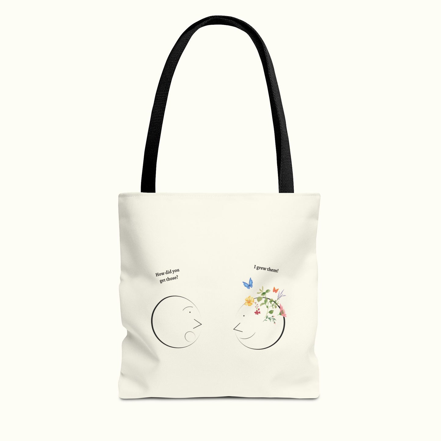 Tote Bag Illustrating An Impressing Blooming Mind