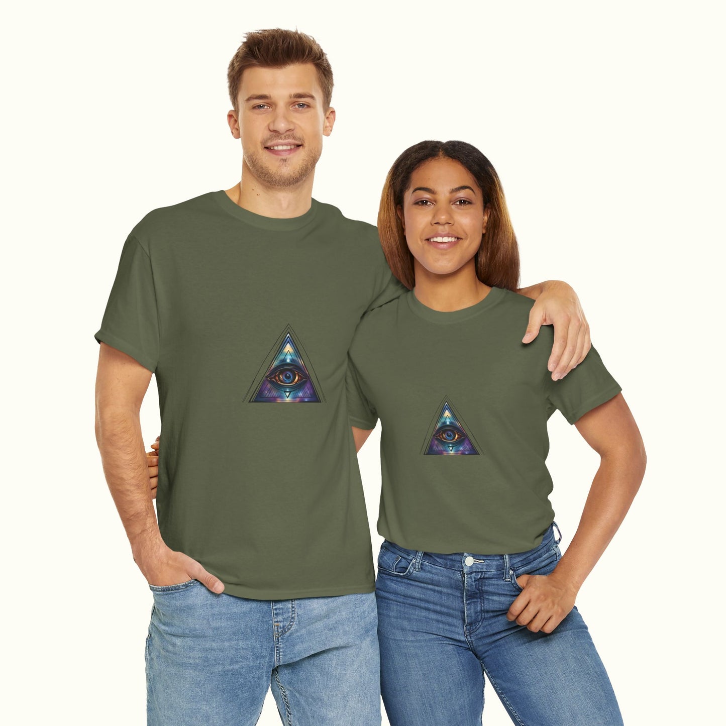 All-Seeing Eye Unisex Tee - Symbol of Omniscience and Trinity