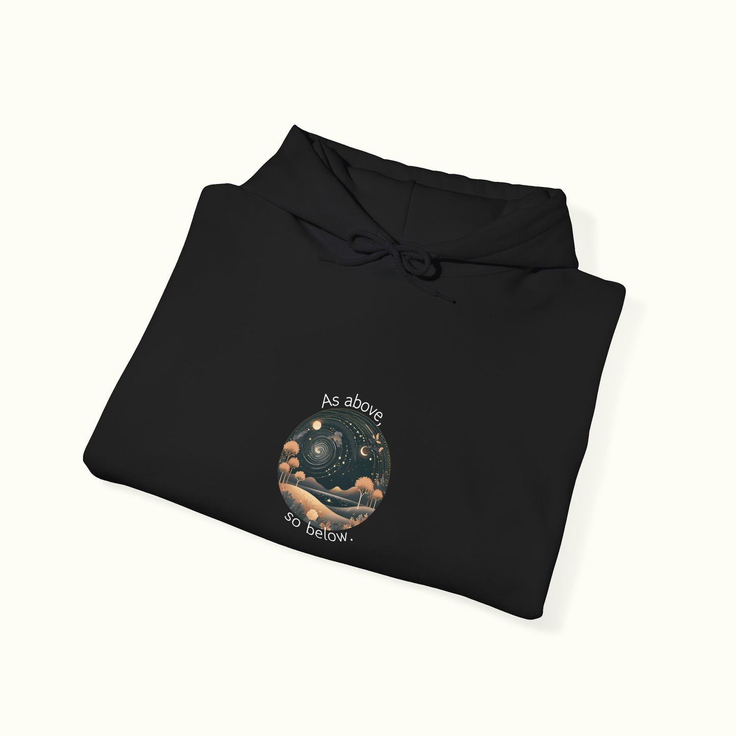 Unisex Hoodie - Hermetic Quote 'As Above, So Below' - Occult Reminder
