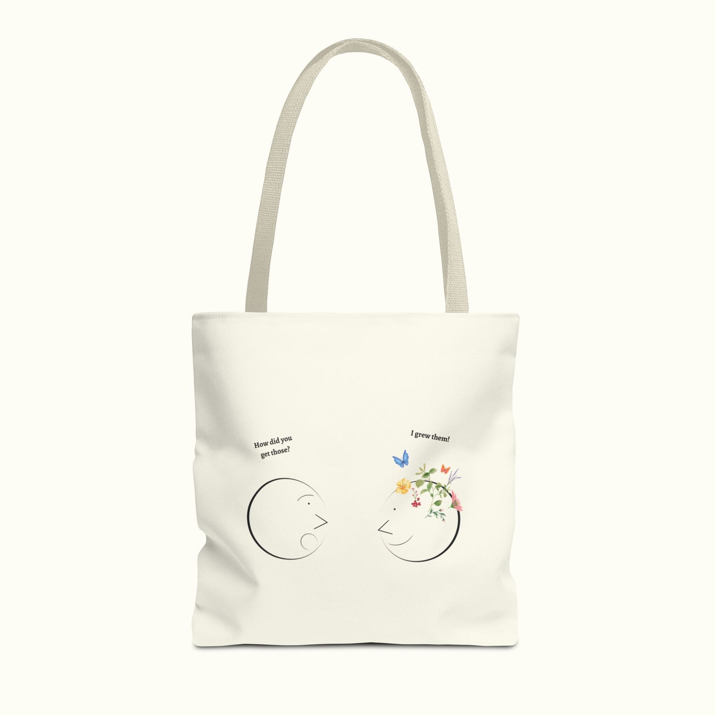 Tote Bag Illustrating An Impressing Blooming Mind