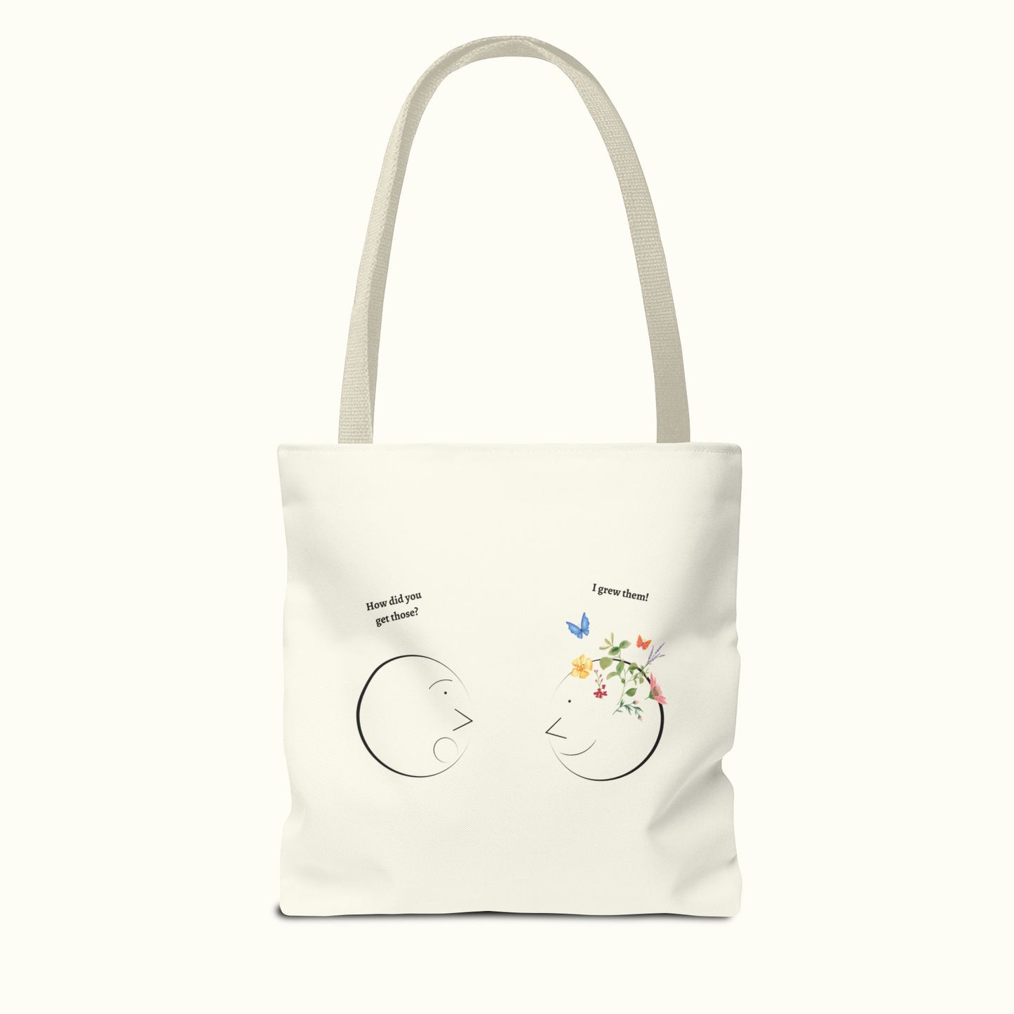 Tote Bag Illustrating An Impressing Blooming Mind