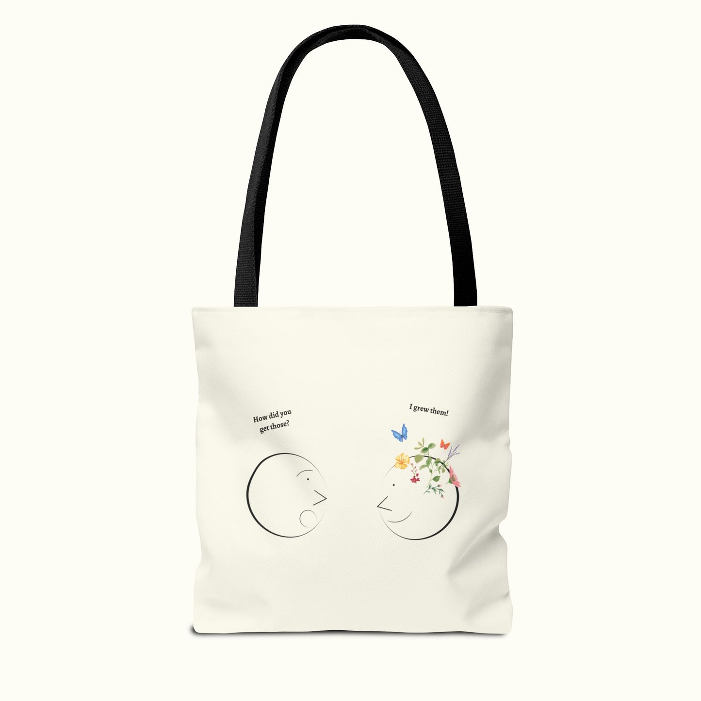 Tote Bag Illustrating An Impressing Blooming Mind