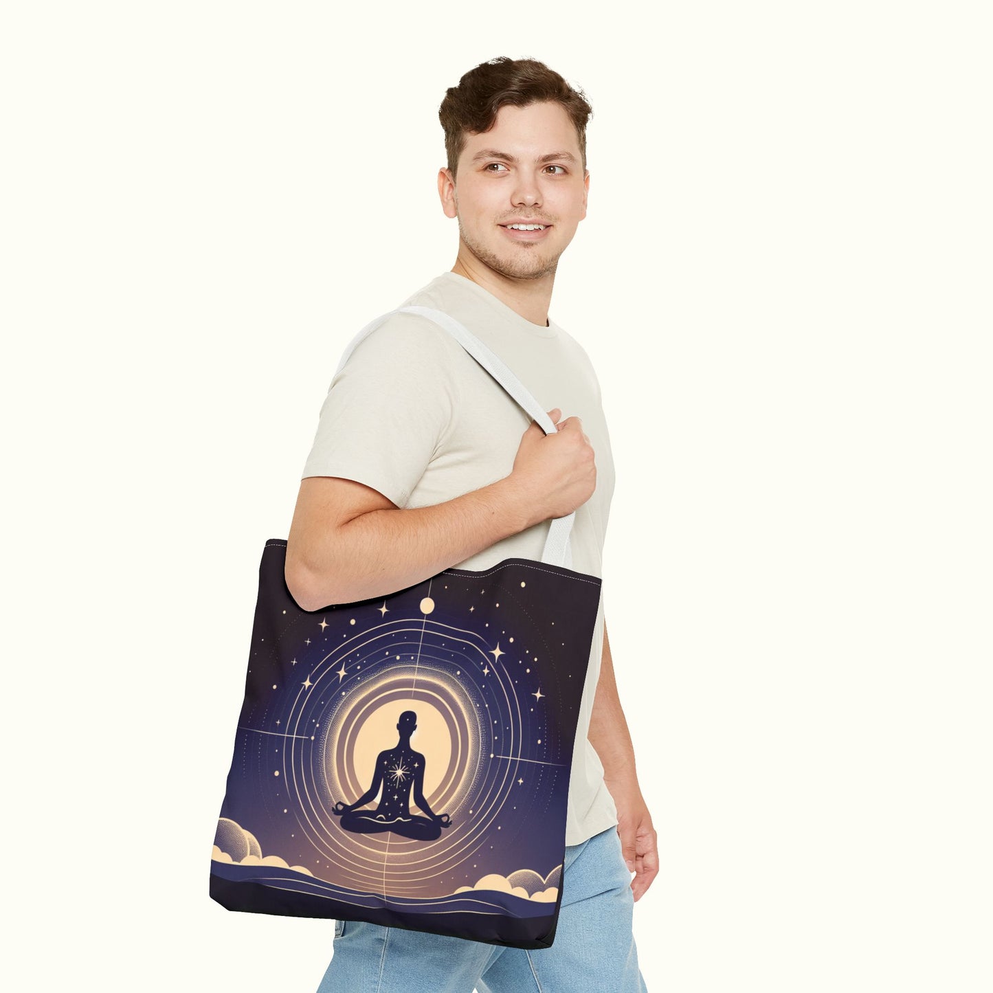 Meditating Tote Bag - Oneness with the Universe