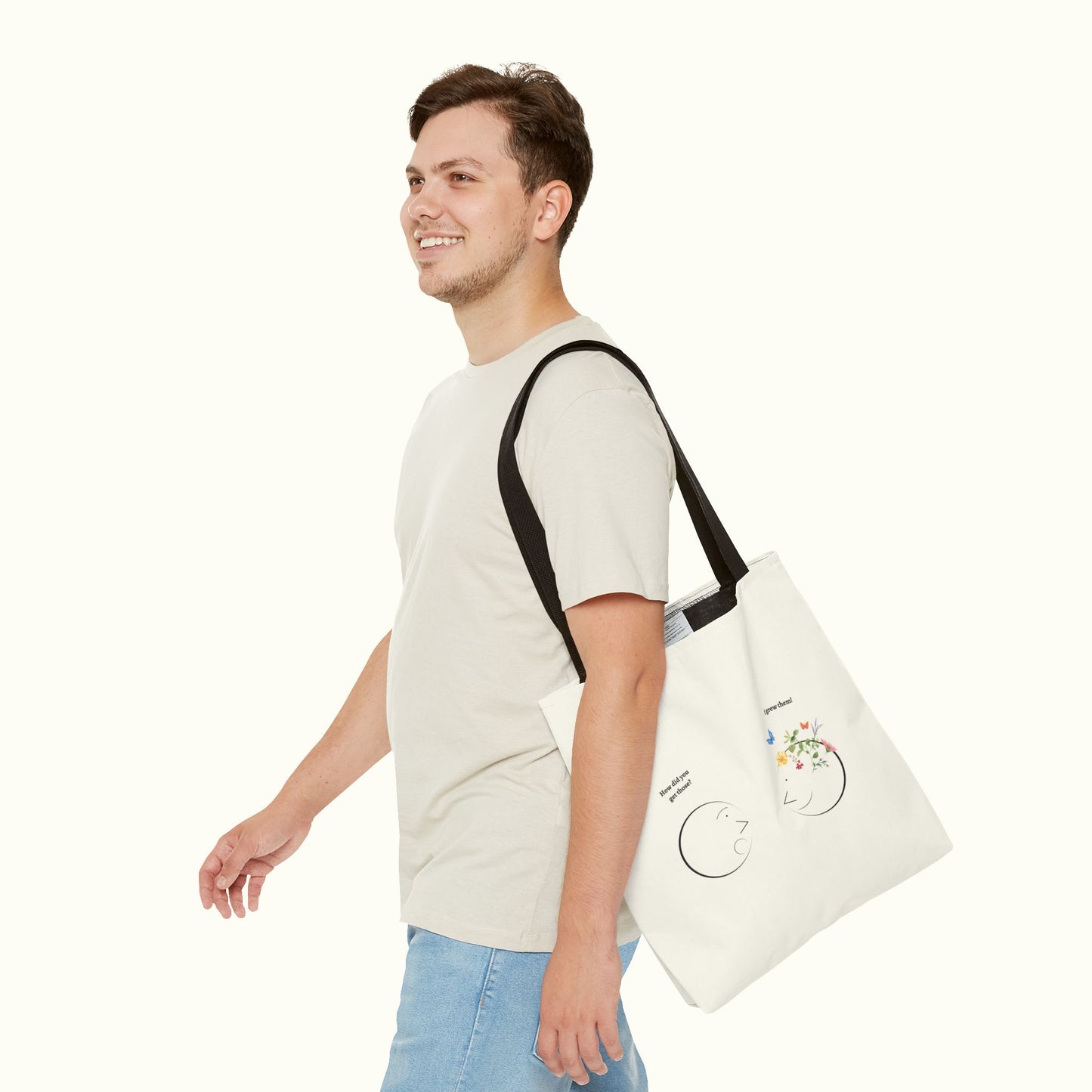 Tote Bag Illustrating An Impressing Blooming Mind