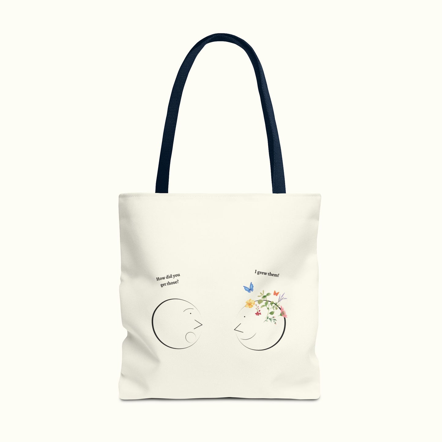 Tote Bag Illustrating An Impressing Blooming Mind