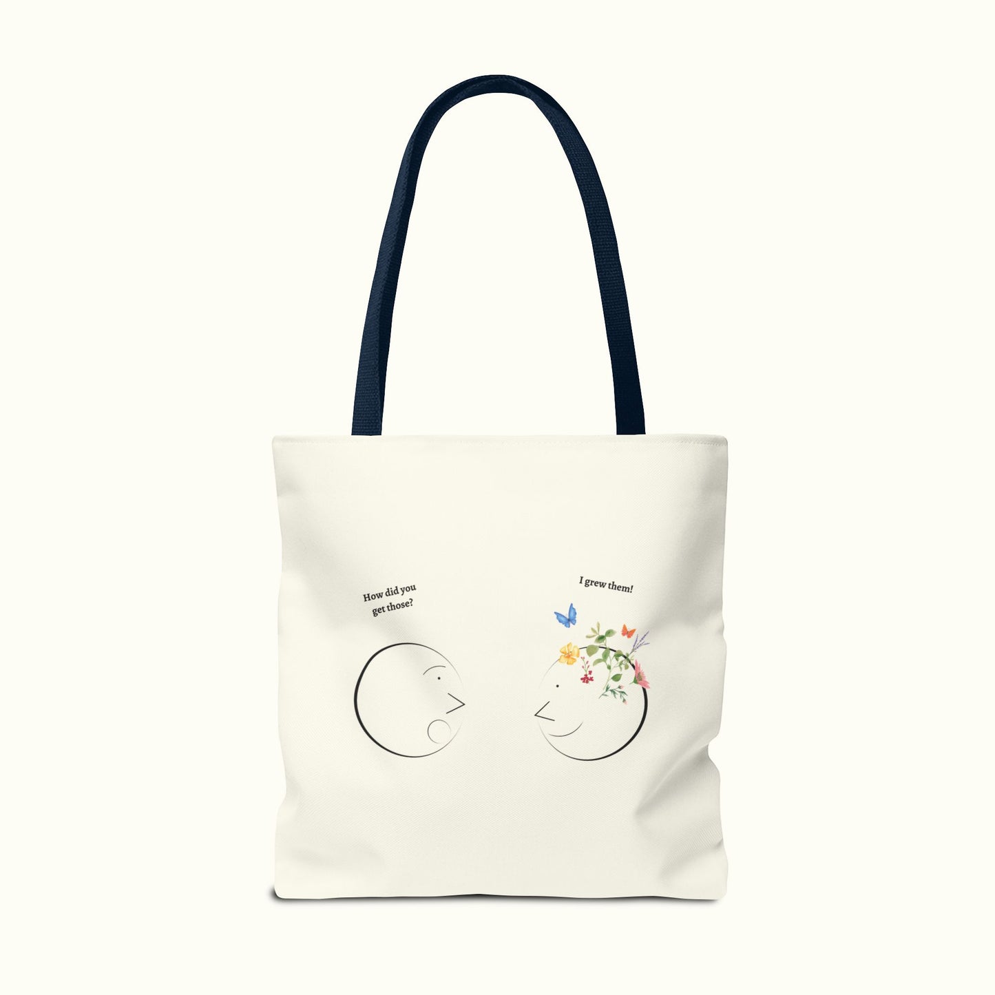 Tote Bag Illustrating An Impressing Blooming Mind