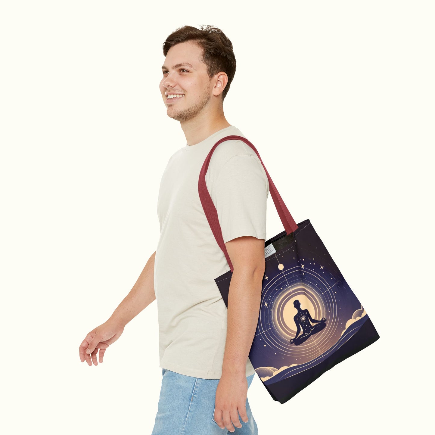 Meditating Tote Bag - Oneness with the Universe