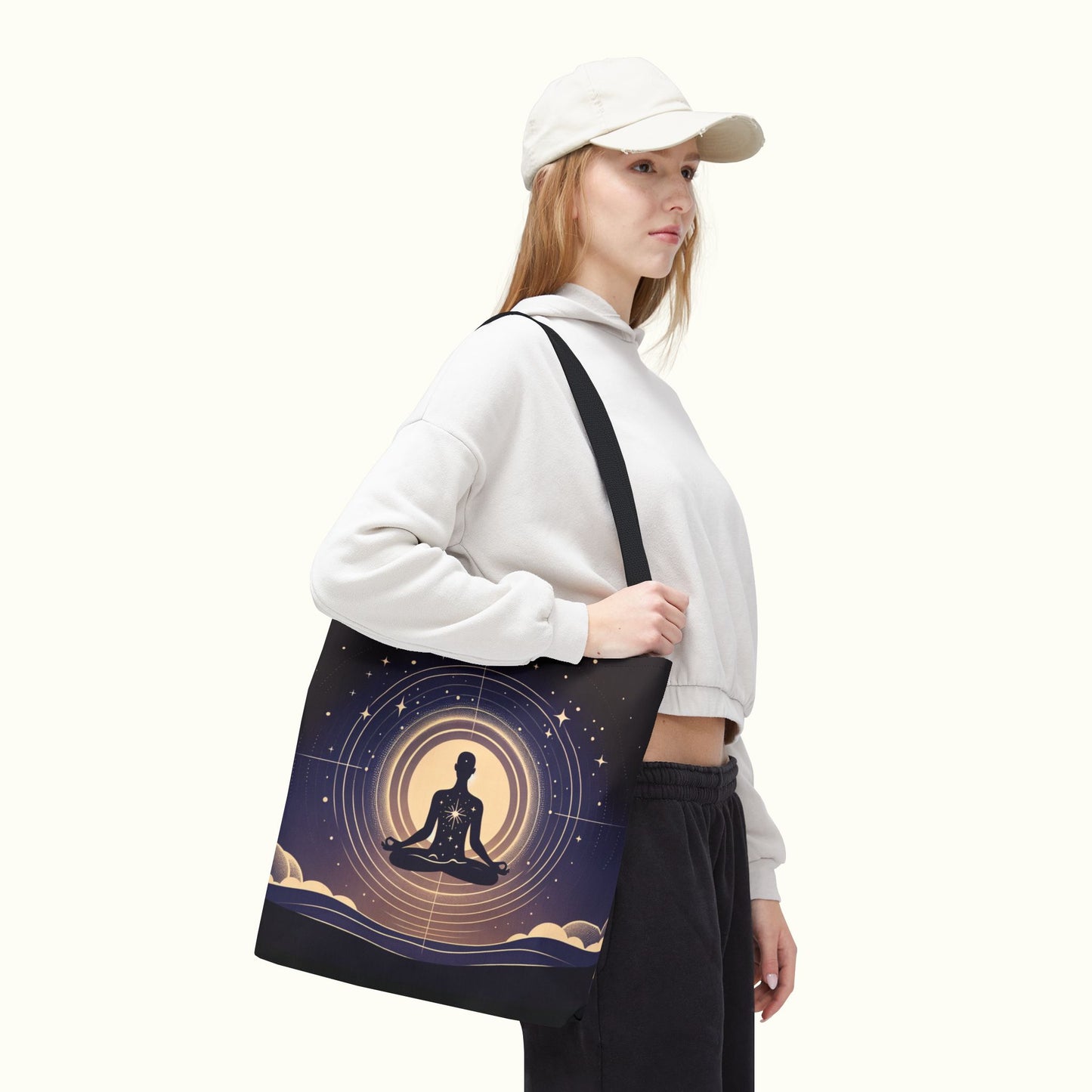 Meditating Tote Bag - Oneness with the Universe