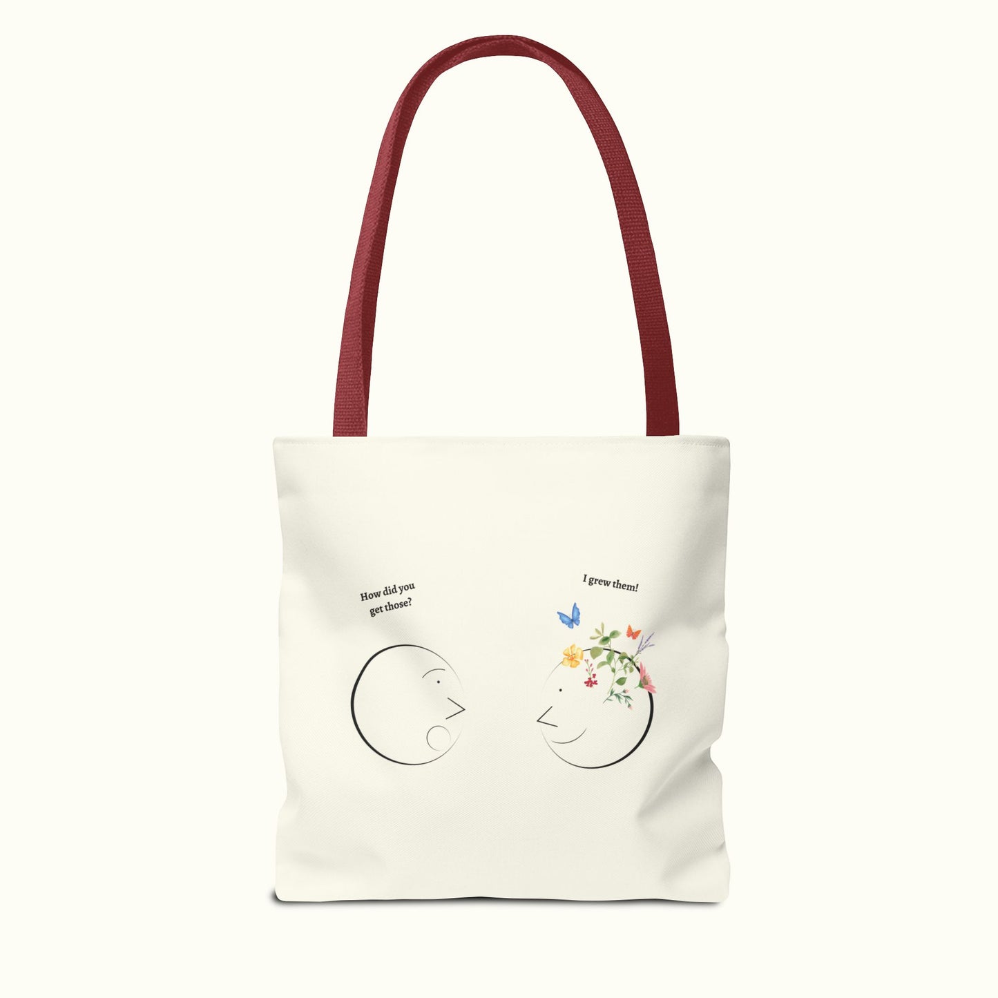 Tote Bag Illustrating An Impressing Blooming Mind