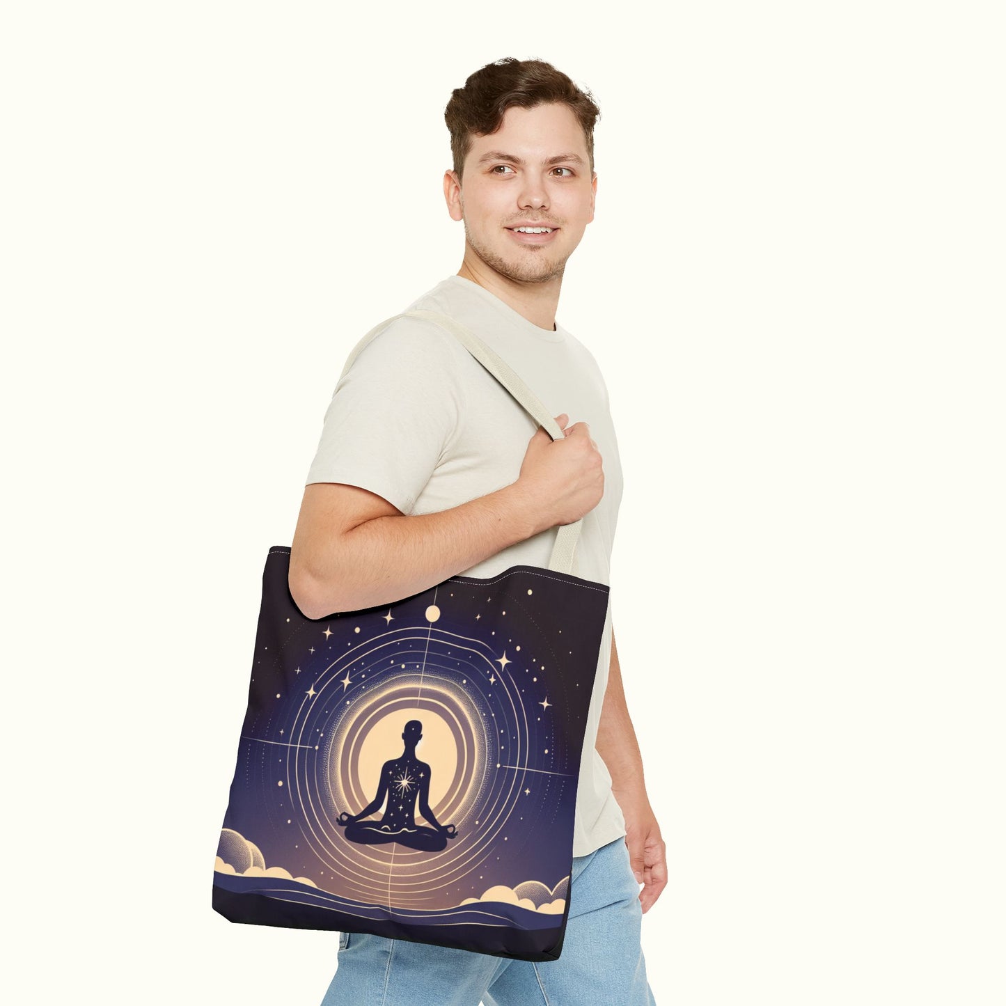 Meditating Tote Bag - Oneness with the Universe