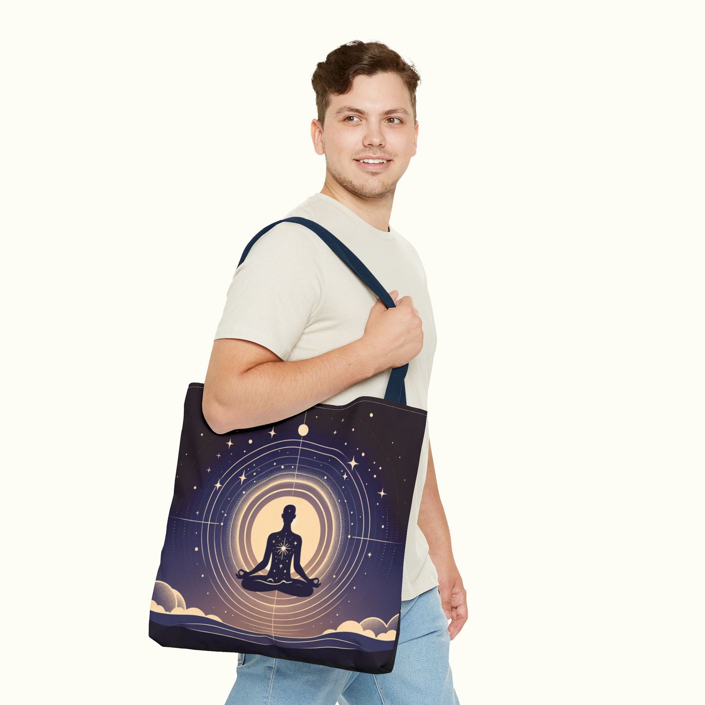 Meditating Tote Bag - Oneness with the Universe