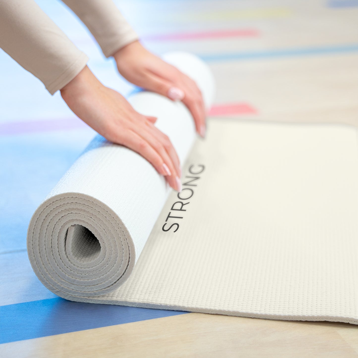 Yoga Mat - Soft Heart And Strong Boundaries Design