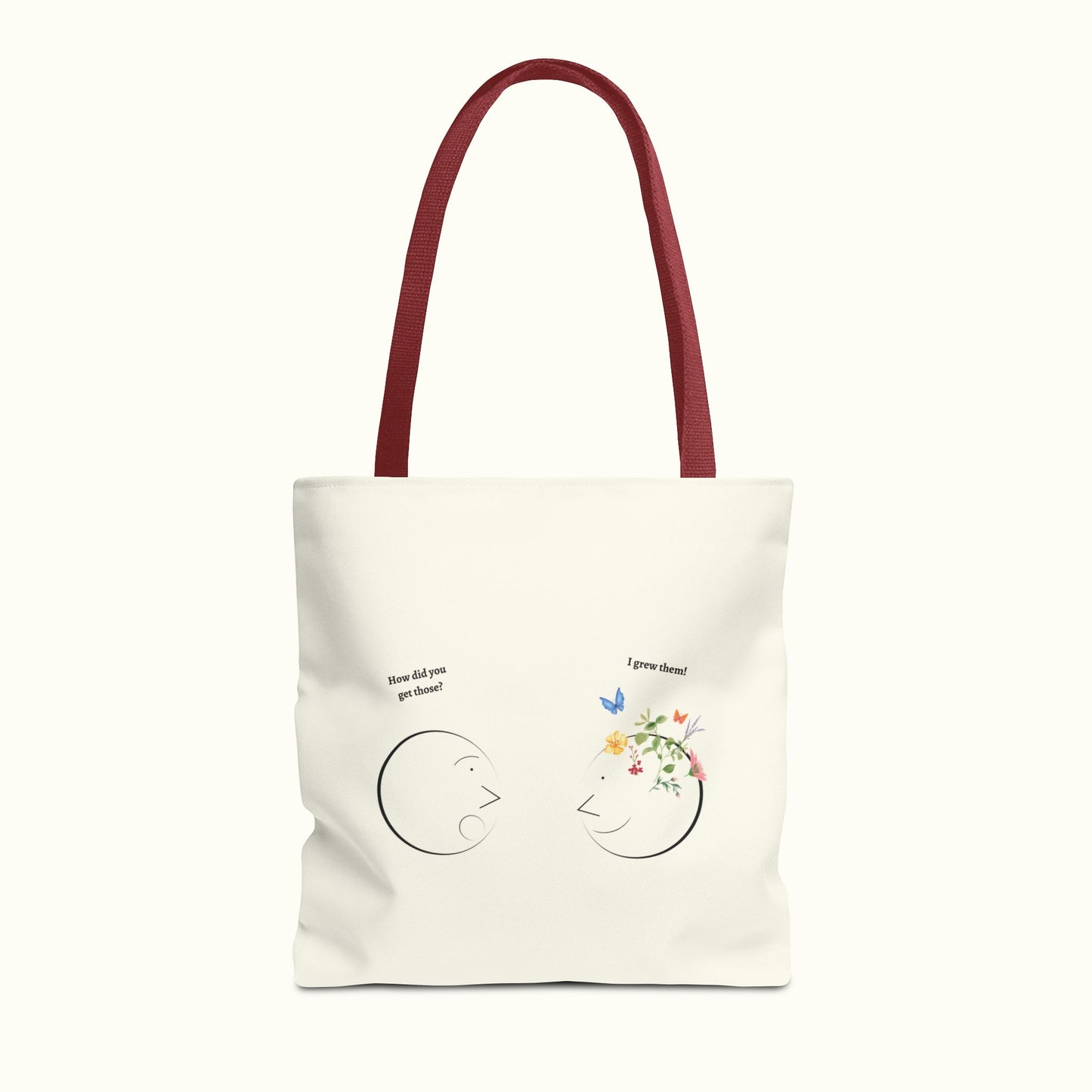 Tote Bag Illustrating An Impressing Blooming Mind