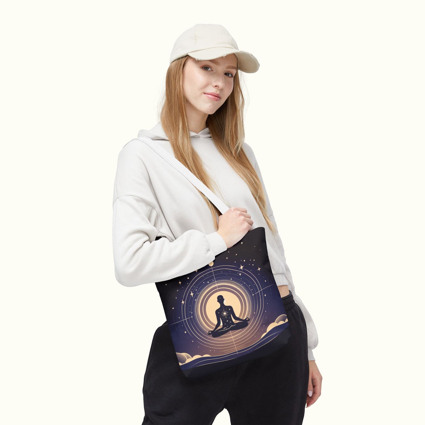 Meditating Tote Bag - Oneness with the Universe