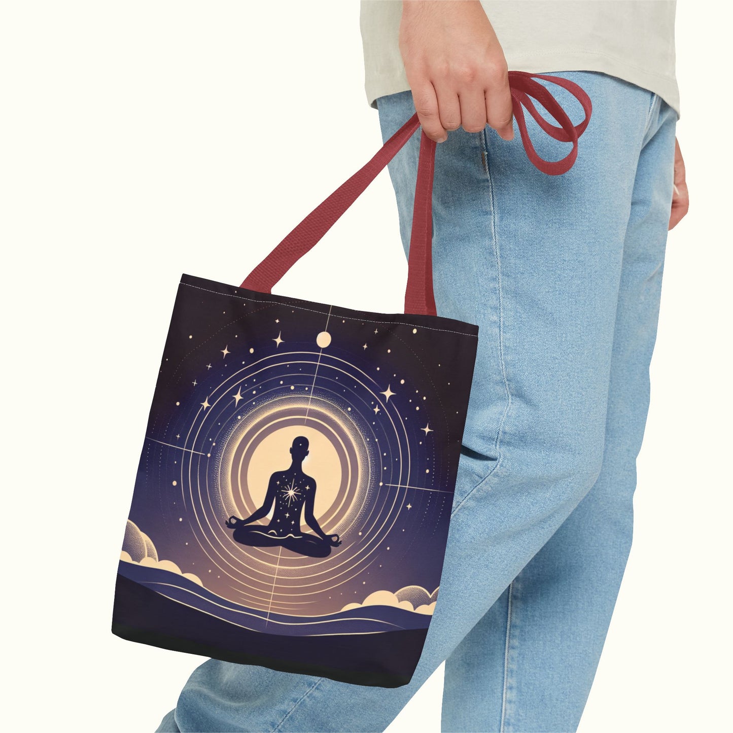 Meditating Tote Bag - Oneness with the Universe