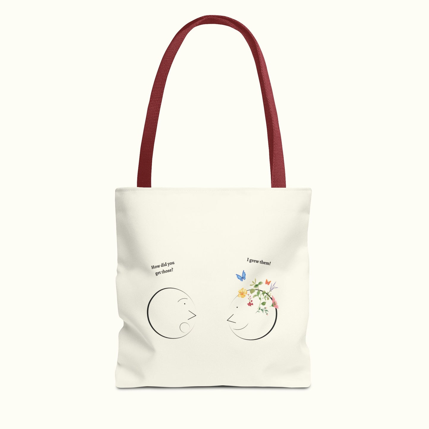 Tote Bag Illustrating An Impressing Blooming Mind