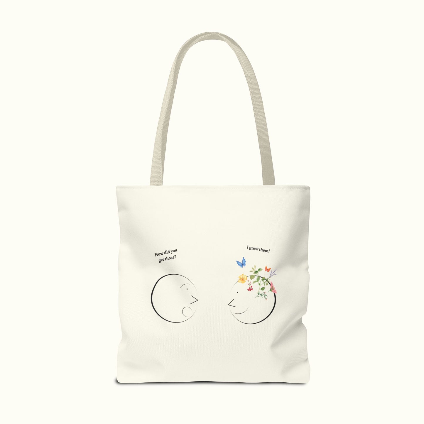 Tote Bag Illustrating An Impressing Blooming Mind