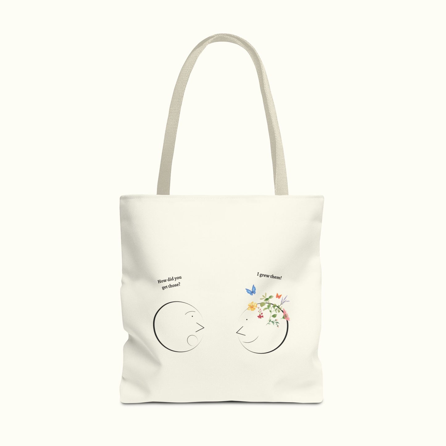 Tote Bag Illustrating An Impressing Blooming Mind