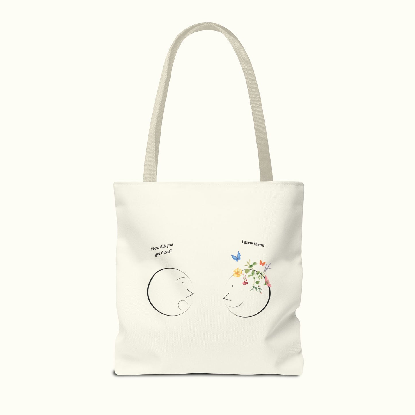 Tote Bag Illustrating An Impressing Blooming Mind