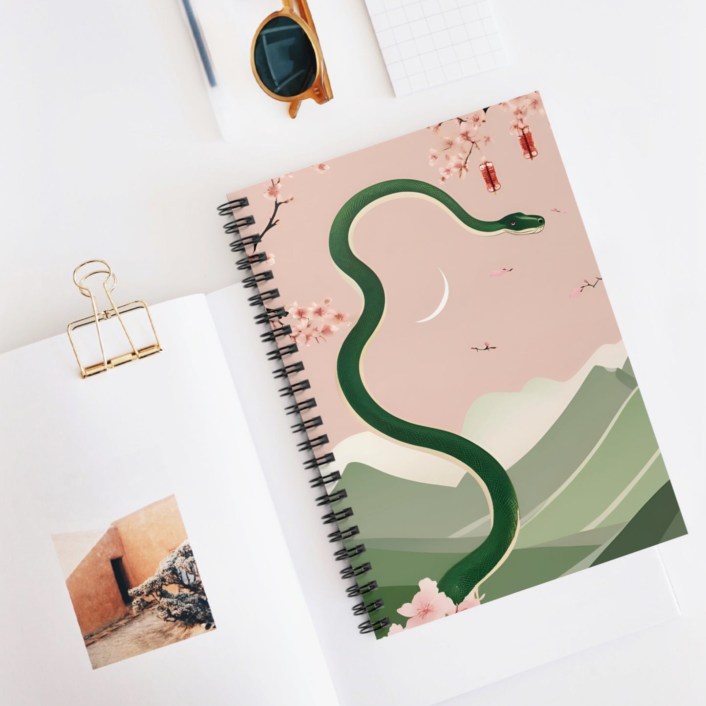 Ruled Line Spiral Notebook - Year of the Snake 2025 - Chinese Lunar Year