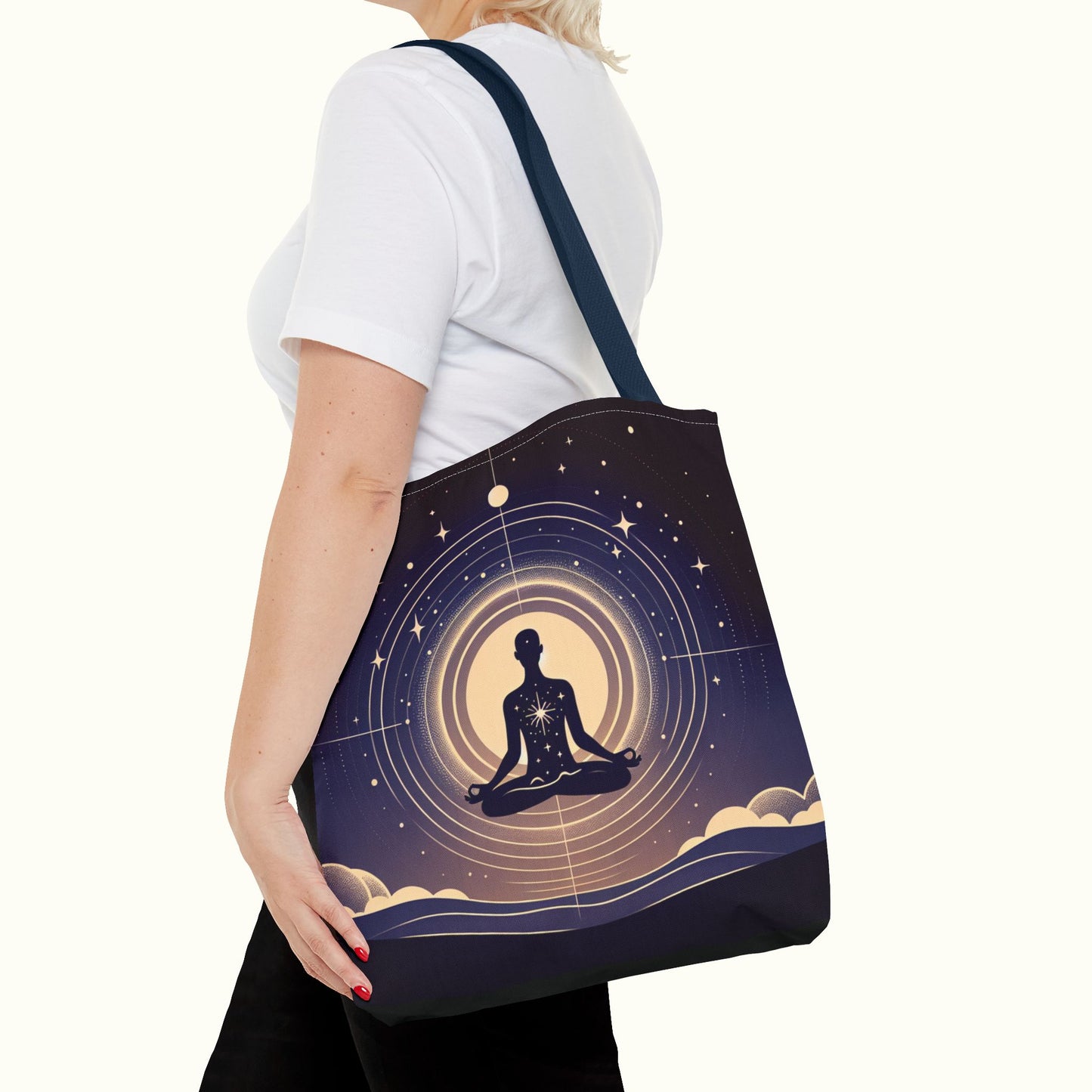 Meditating Tote Bag - Oneness with the Universe