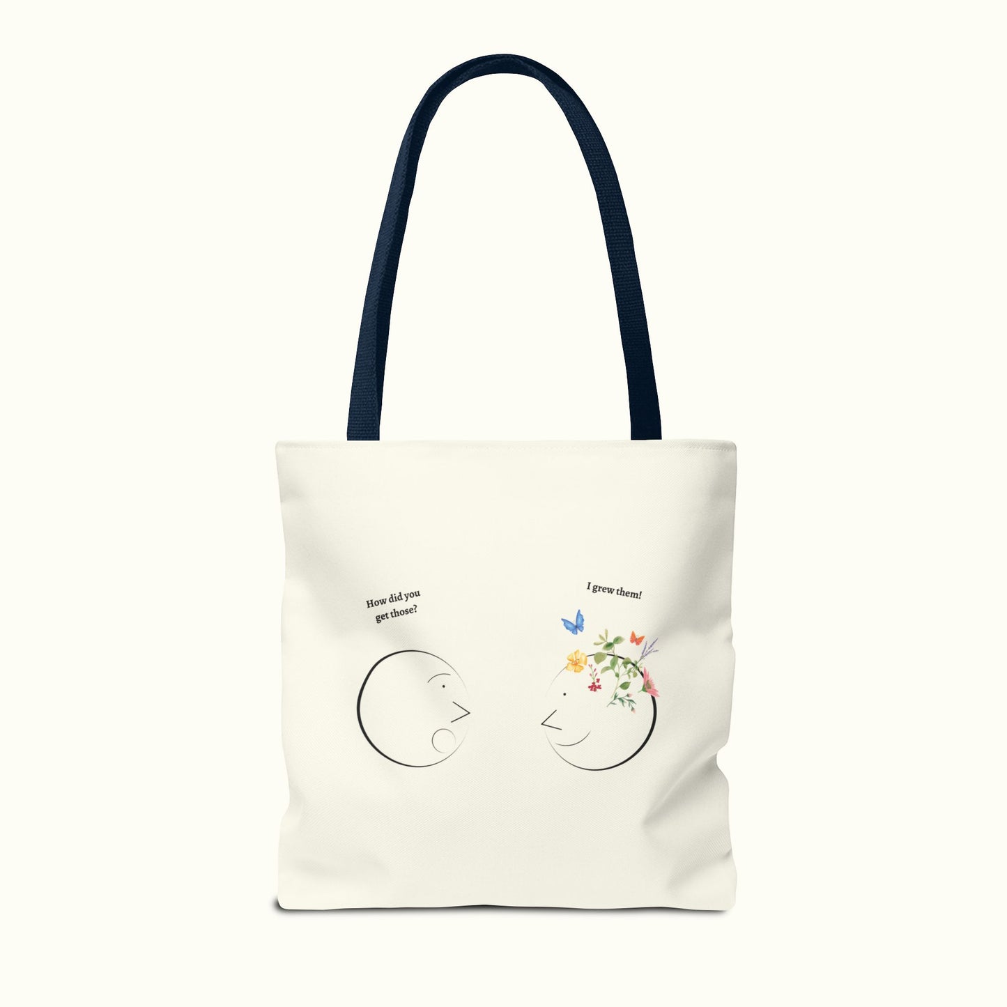 Tote Bag Illustrating An Impressing Blooming Mind