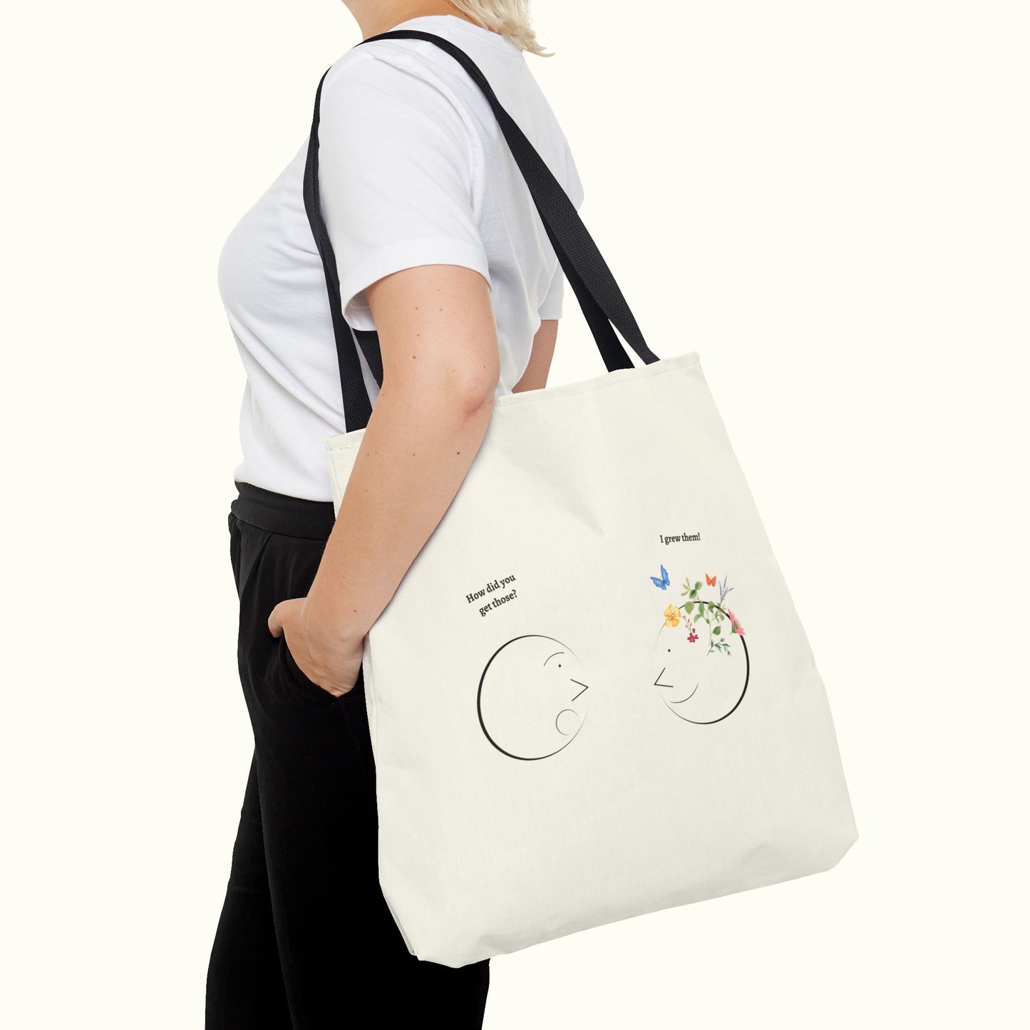 Tote Bag Illustrating An Impressing Blooming Mind