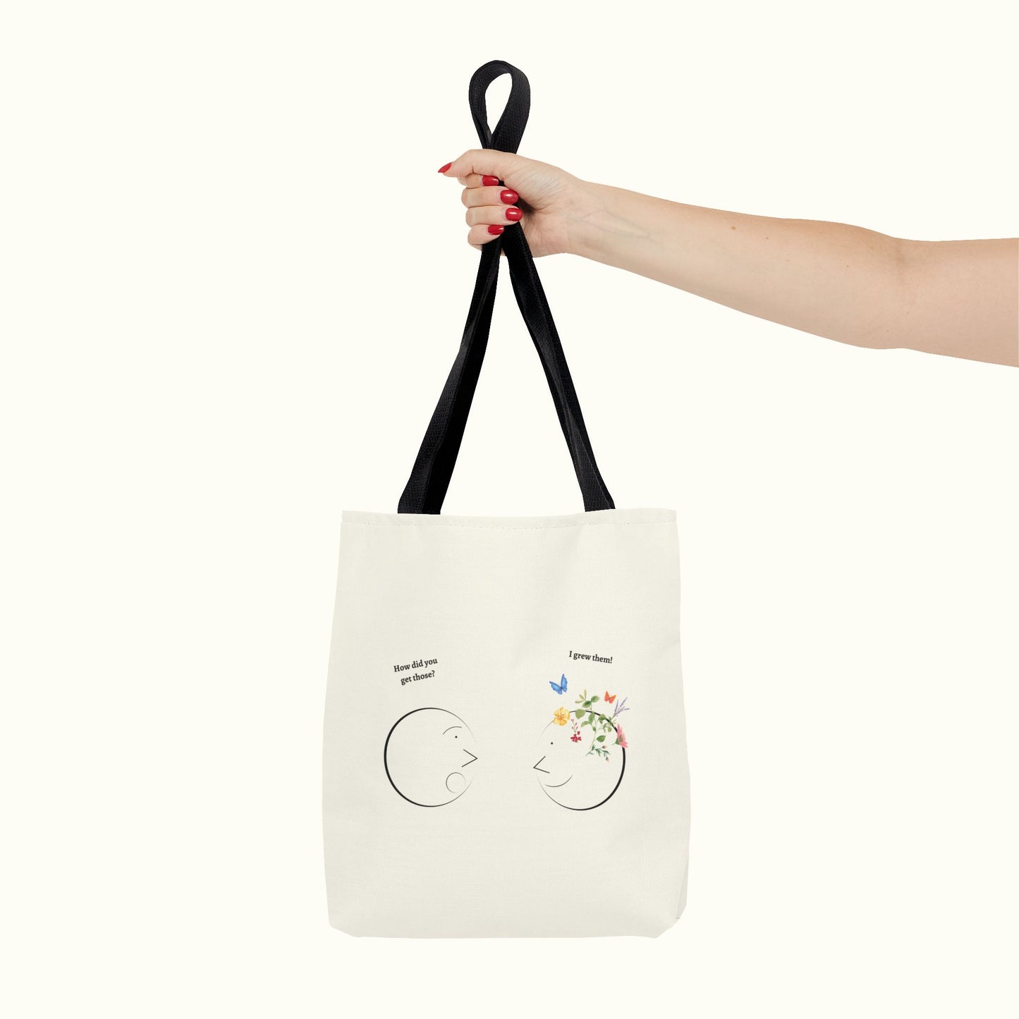 Tote Bag Illustrating An Impressing Blooming Mind