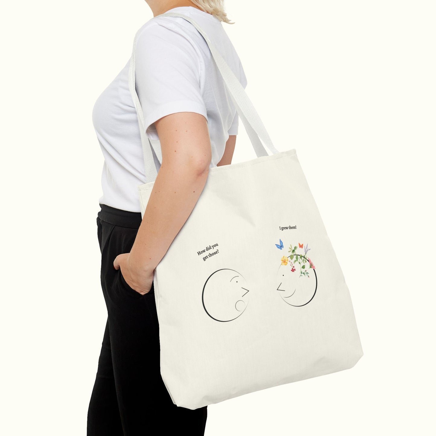 Tote Bag Illustrating An Impressing Blooming Mind