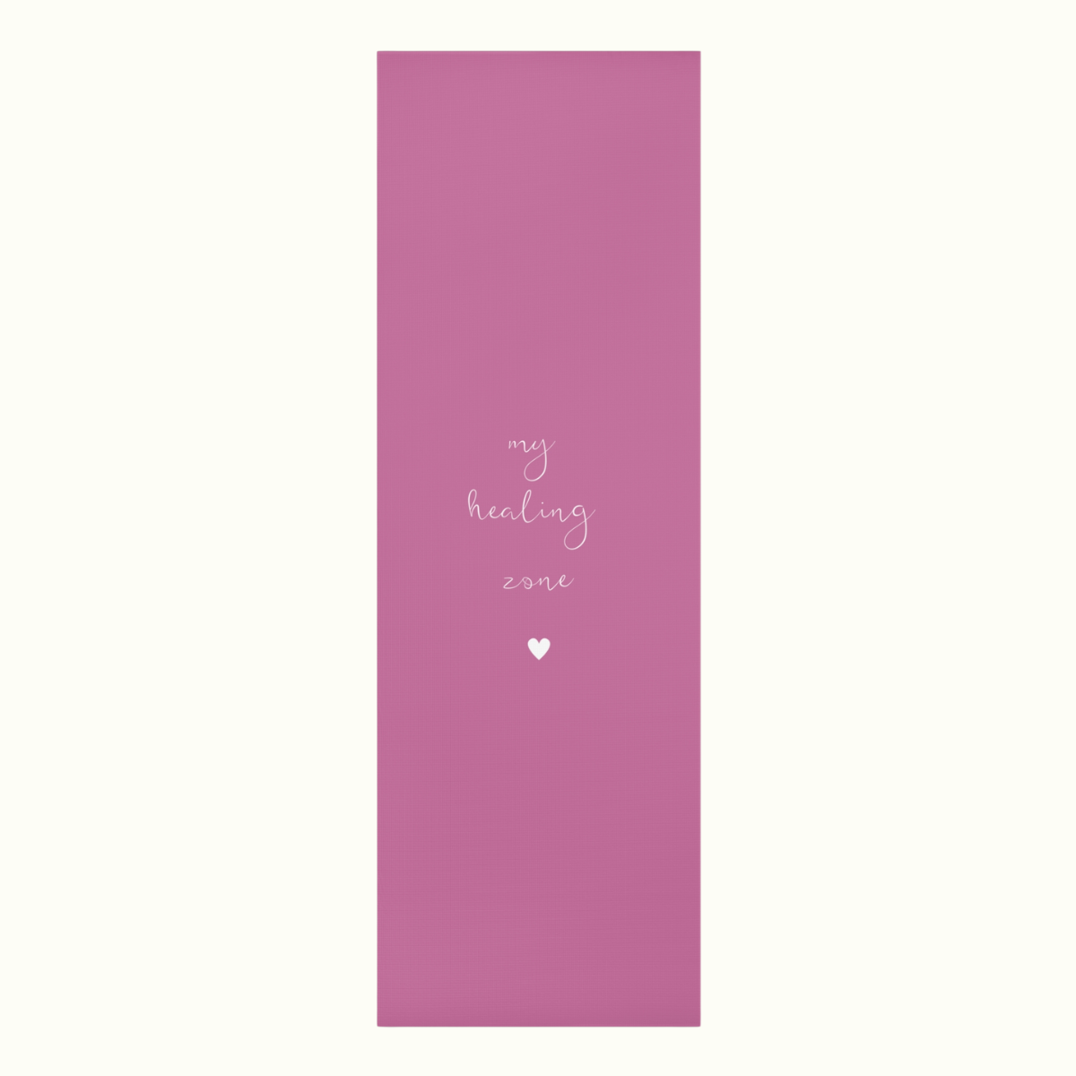 Yoga Mat - Pink Foam with 'My Healing Zone' Heart Design