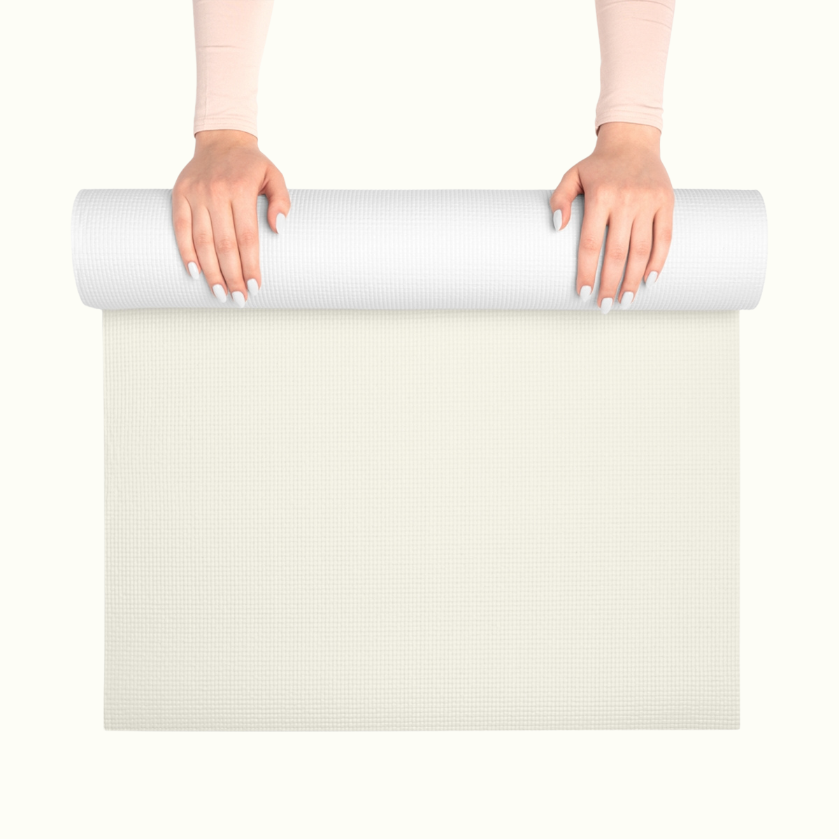 Yoga Mat - Beige Foam with 'My Healing Zone' Heart Design