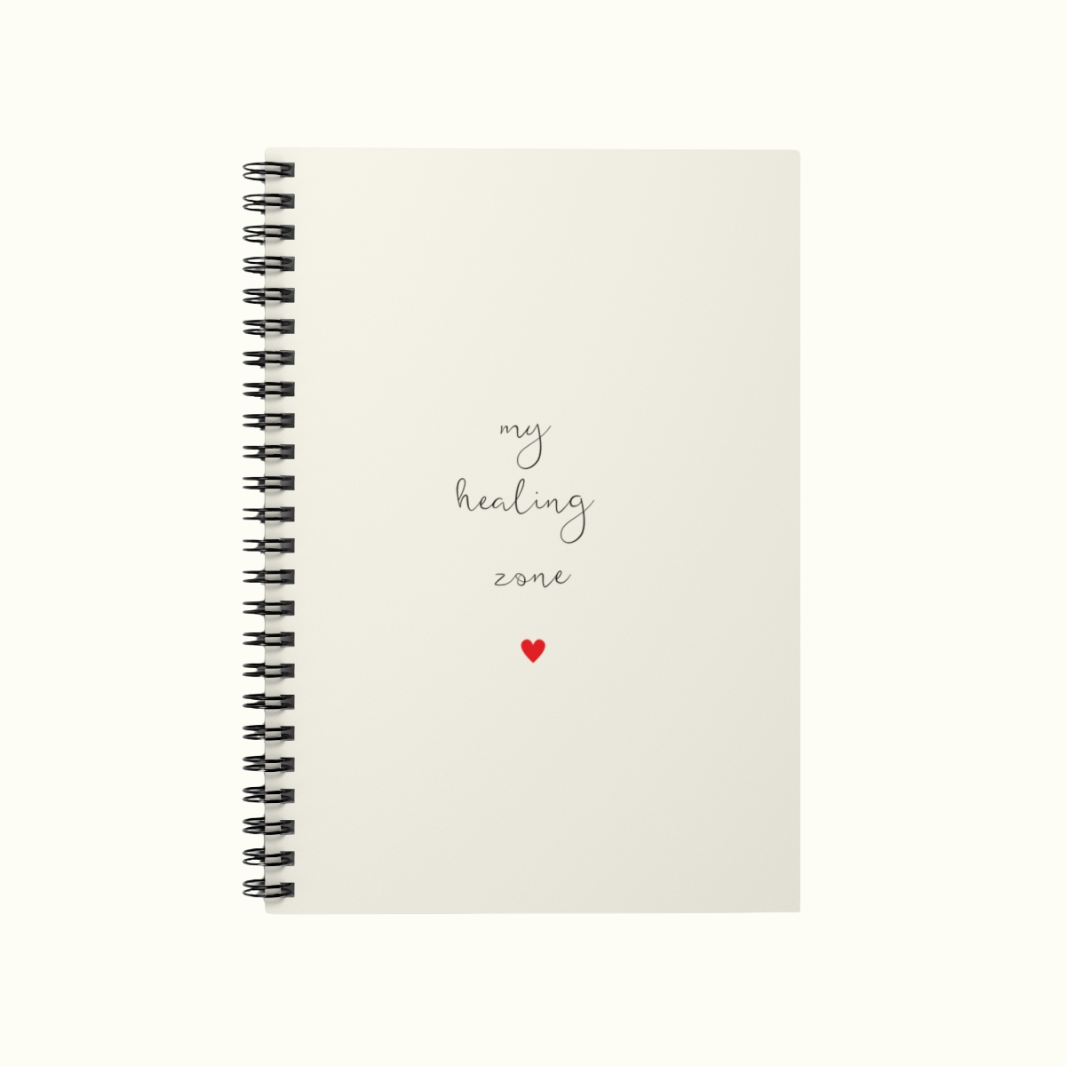 Healing Zone Spiral Notebook - Ruled Line, Beige Cover