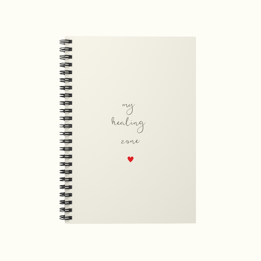 Healing Zone Spiral Notebook - Ruled Line, Beige Cover