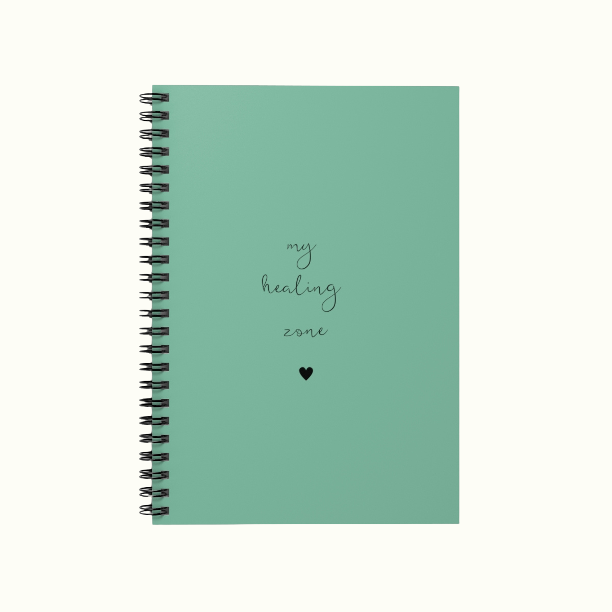 Healing Zone Spiral Notebook - Ruled Line, Green Cover