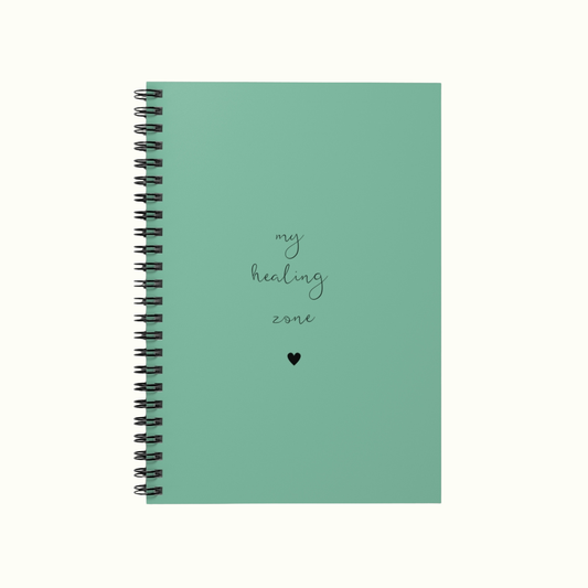 Healing Zone Spiral Notebook - Ruled Line, Green Cover