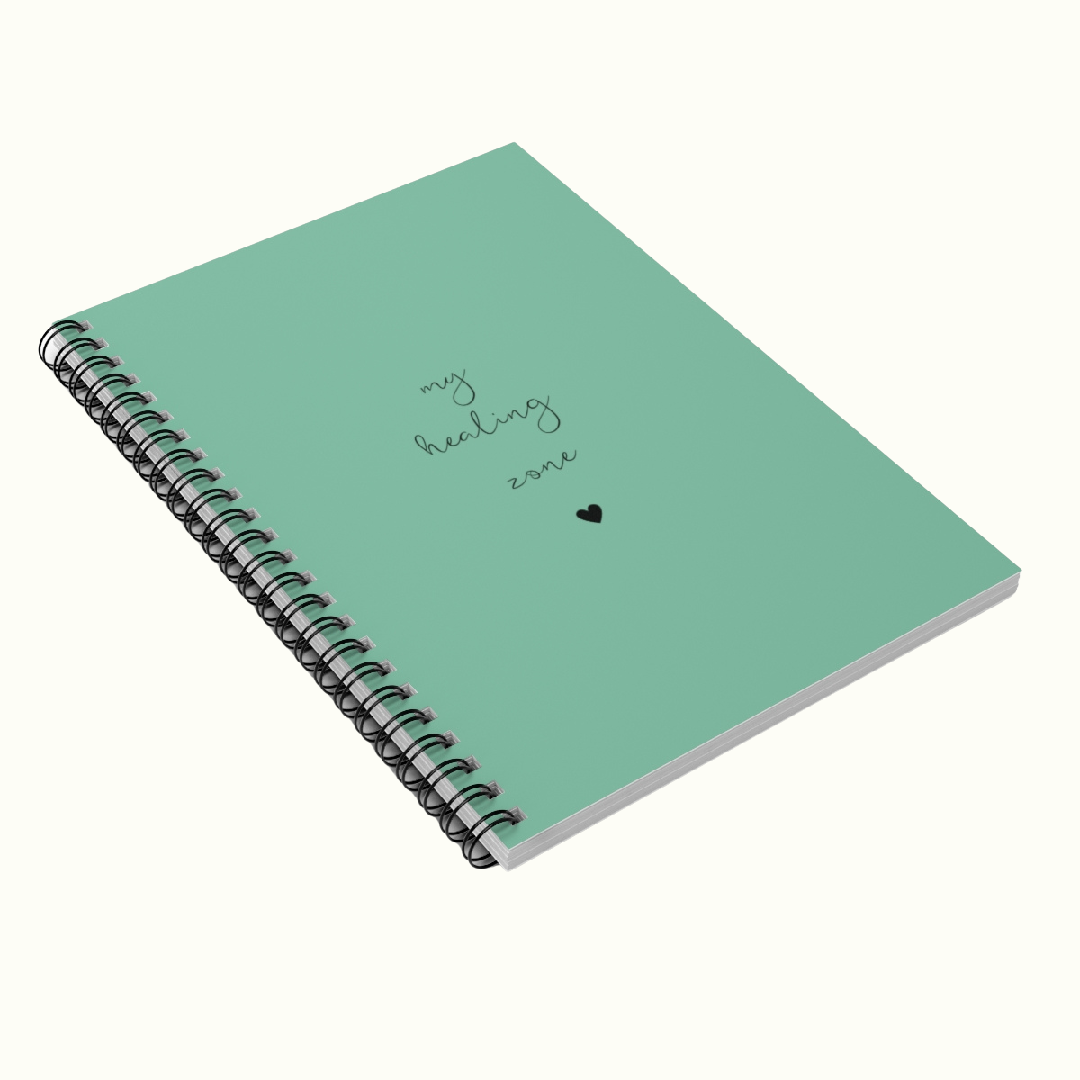 Healing Zone Spiral Notebook - Ruled Line, Green Cover