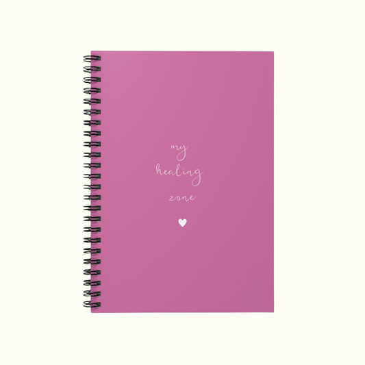 Healing Zone Spiral Notebook - Ruled Line, Pink Cover