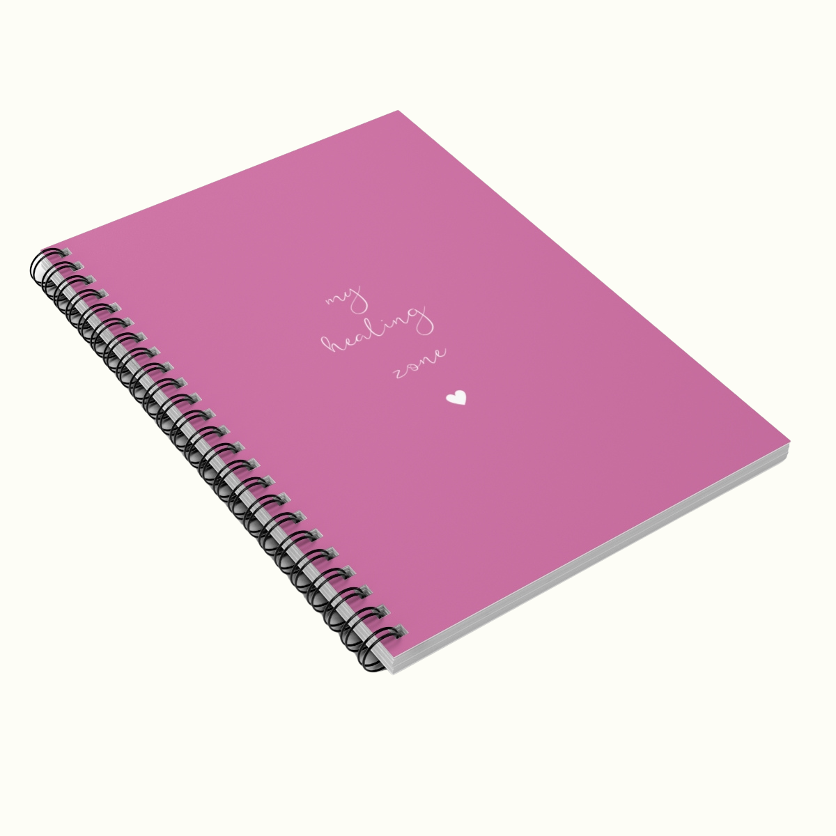 Healing Zone Spiral Notebook - Ruled Line, Pink Cover