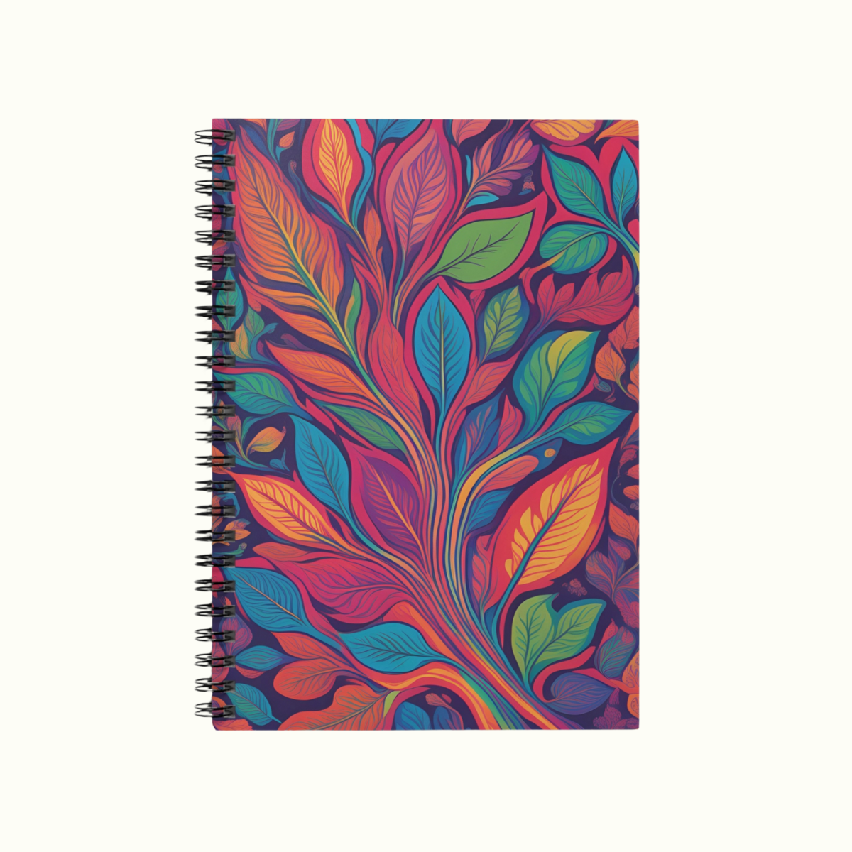 Vibrant And Colorful Folage Spiral Journal