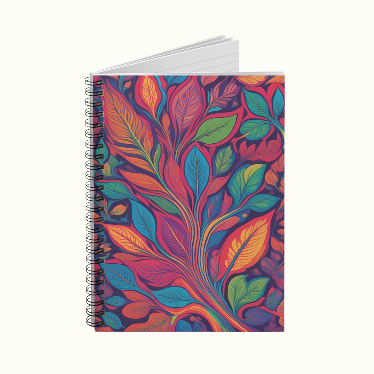 Vibrant And Colorful Folage Spiral Journal