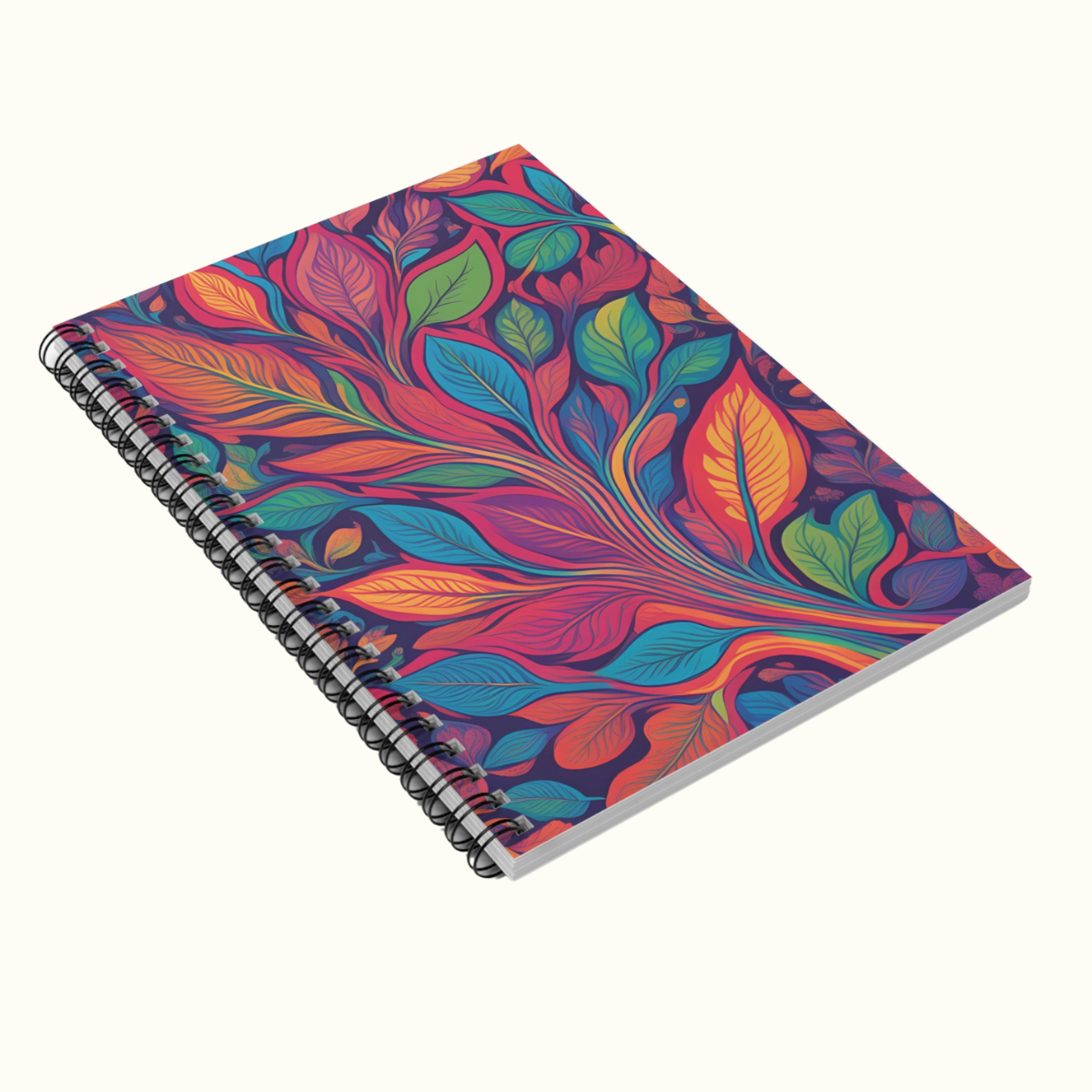 Vibrant And Colorful Folage Spiral Journal