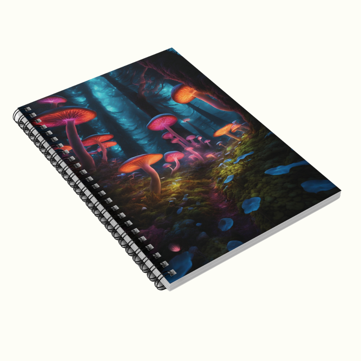 Spiral Notebook - Pink Magical Mushroom Forest