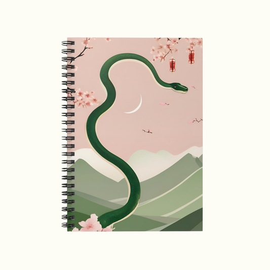 Ruled Line Spiral Notebook - Year of the Snake 2025 - Chinese Lunar Year