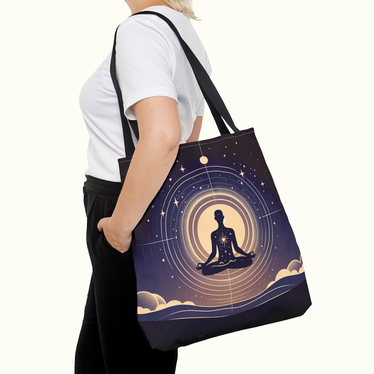 Meditating Tote Bag - Oneness with the Universe