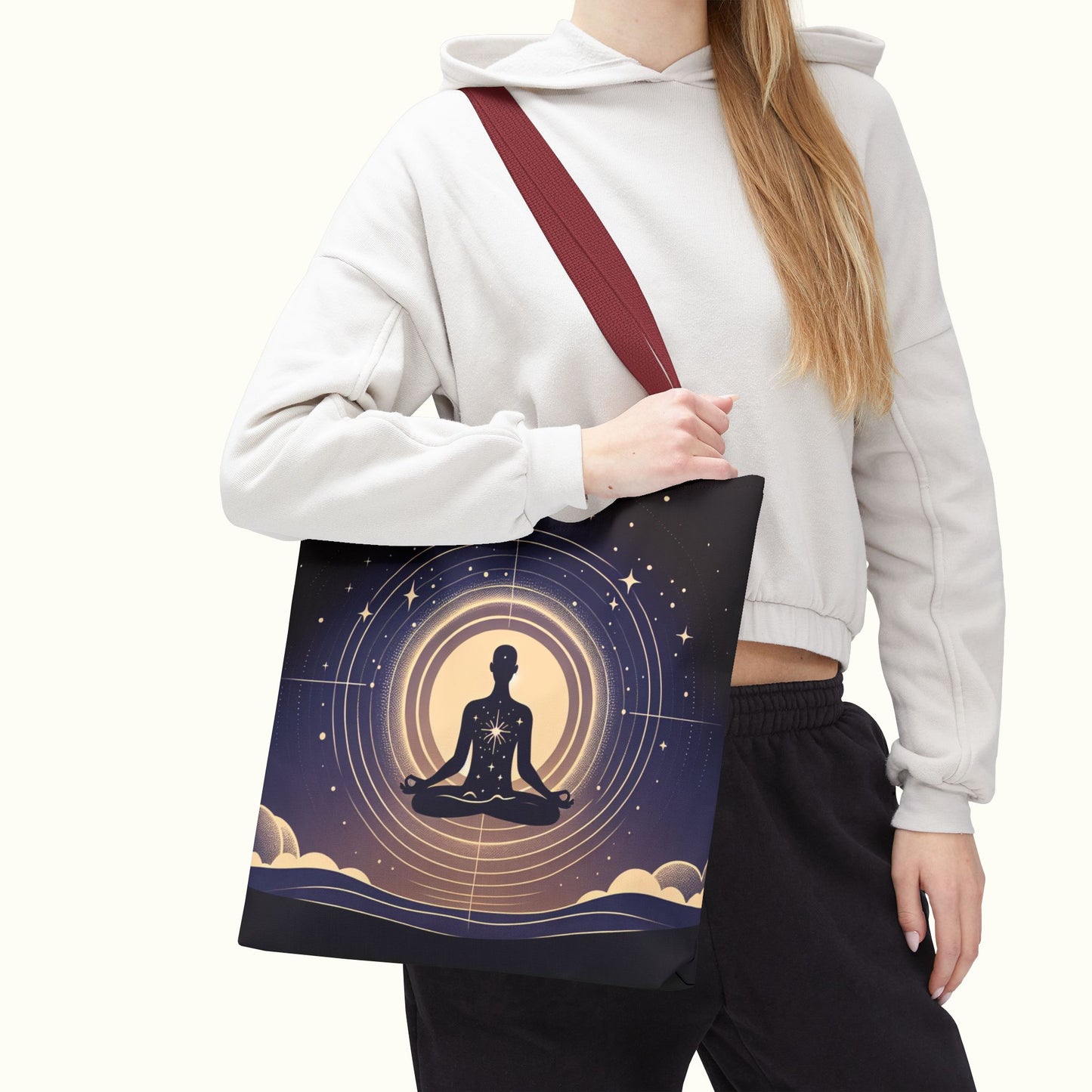 Meditating Tote Bag - Oneness with the Universe