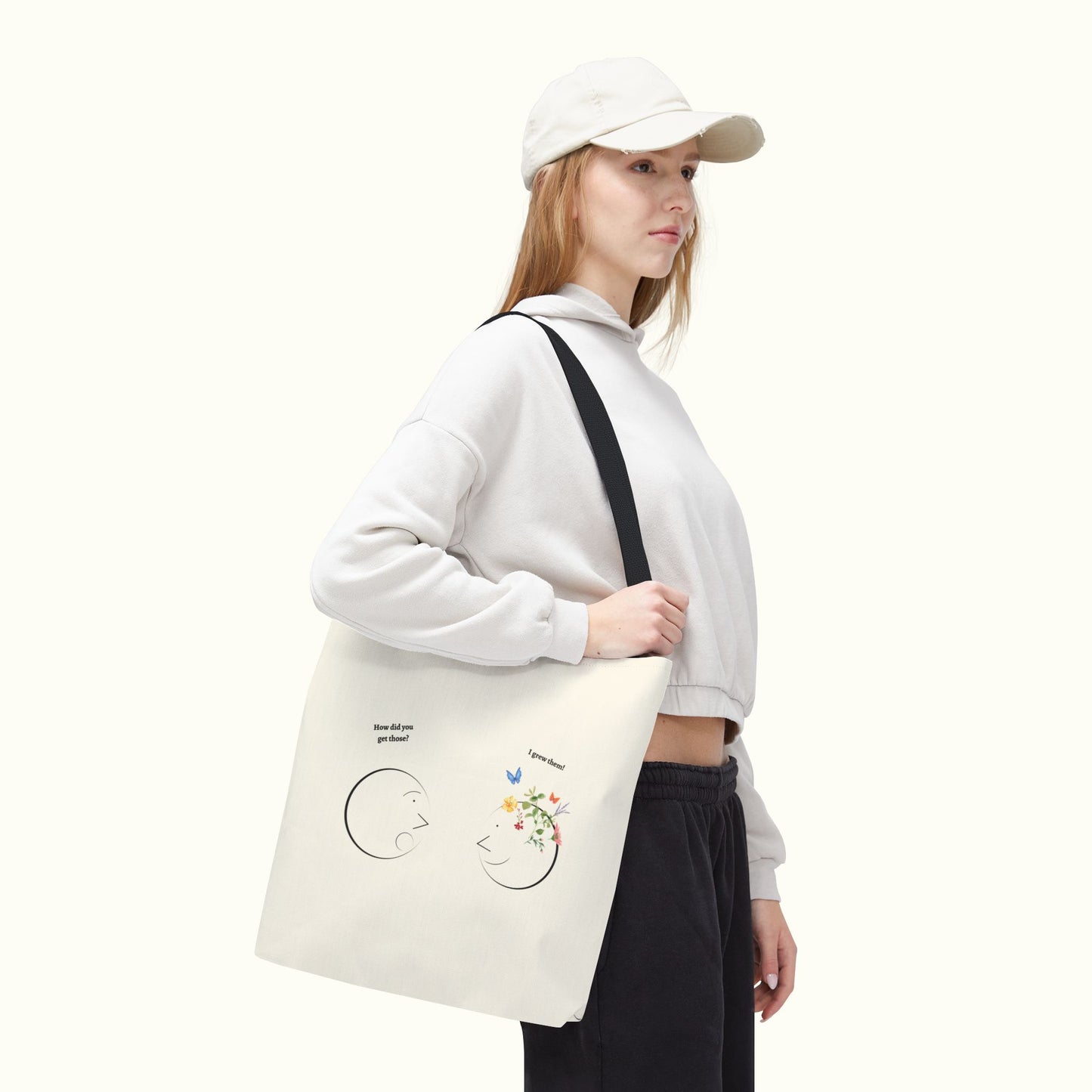 Tote Bag Illustrating An Impressing Blooming Mind