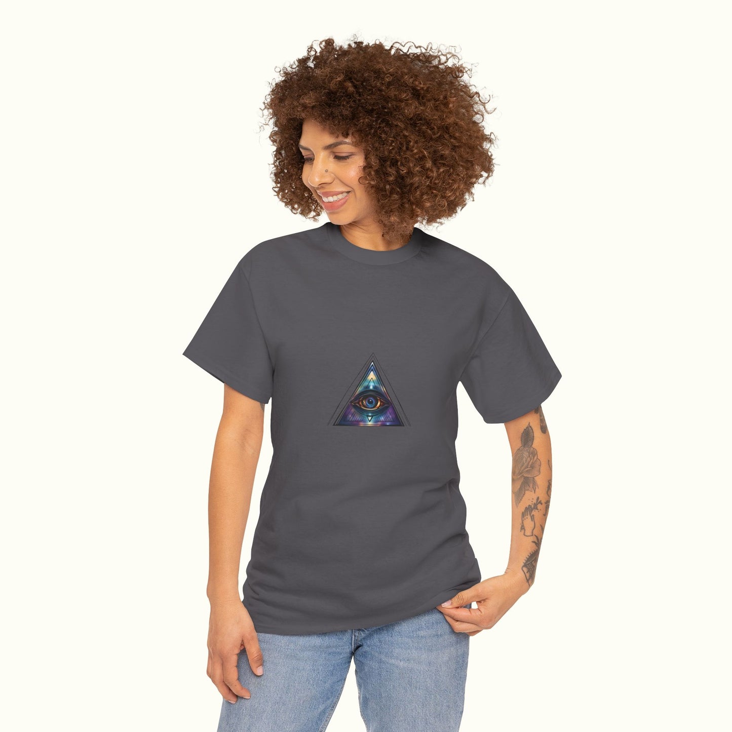 All-Seeing Eye Unisex Tee - Symbol of Omniscience and Trinity